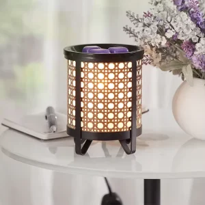 Wax Melts Warmer Metal Aroma Lamp Candle Warmer Modern Ceramic Oil Burner Electric Candle Scented Wax Warmer With Lighting Decor