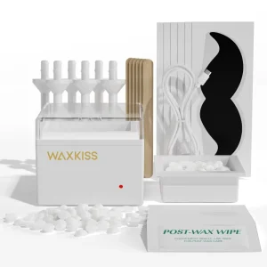 Waxkiss Hot Selling in Stock USB Charging Mini Wax Heater Kit for Eyebrow Shaping Nasal Ear Lip Face Hair Removal