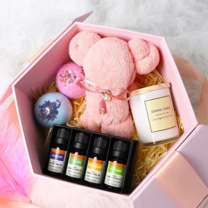 Wedding love pink Girl Towel Bath Bombs Soap Paper Spa Scented Candle Luxury Valentine Women Perfume Gift Sets