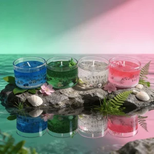 Whole sale Handmade Soy Wax Scented Candle Beach Shell Ornaments for Birthdays