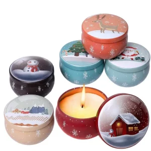 Women’s Christmas & Birthday 6 Pack 2.5 Oz Natural Soy Wax Scented Candles Aromatherapy Gift Set With Multi Scents