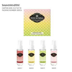 Women’s Eco Friendly Fresh Scent Perfume Without Alcohol Body and Hair Mist Gift Box 4pcs*40ML Set