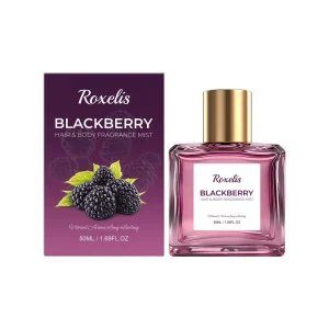 Women’s Fresh Elegant Blackberry Hair Body Fragrance Mist Fruit Scent Perfume Bottles Spray with Light Texture Enhances Charm
