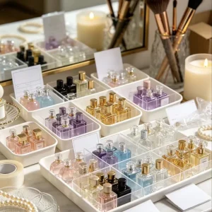 Women’s Mini Perfume Spray Set and Gift Box with Fresh Scent Eau De Toilette Sample Size for Women and Men