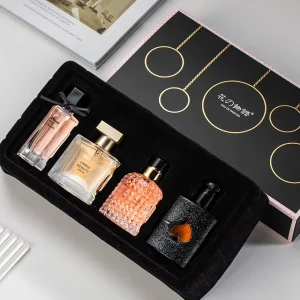 Women’s Perfume Four-Piece Gift Set Black Trail Long-Lasting Fragrance Light Fresh Scent