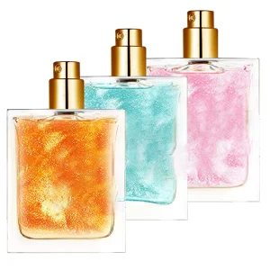 Women’s Perfume with Glitter Powder Spray Shining Love Perfume in Glass Bottle for Men and Ladies