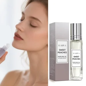 Women’s Sweet Peach Perfume Oil Roll on Fragrance Fresh Fruity Scent Long Lasting Travel Size 10ML 0.34FL.oz