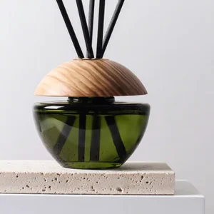 Wood Lid Home Decor Scent Diffuser Luxury Fragrance Perfume Reed Diffuser Set for Gift