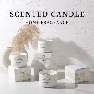 Wood Wick Ceramic Handmade Crafts Home Decor Scented Candles for Home Fragrance and Wedding Gift