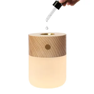 Wooden Electric Aromatherapy Diffuser LED Fragrance Burner Humidifier Air Freshener Lamp for Nighttime Use