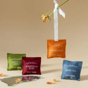 Woven Vanilla Scented Sachet Clothing Freshener Clip Hanging Bags Long-Lasting Odor Eliminator Fresh Sachet Tags